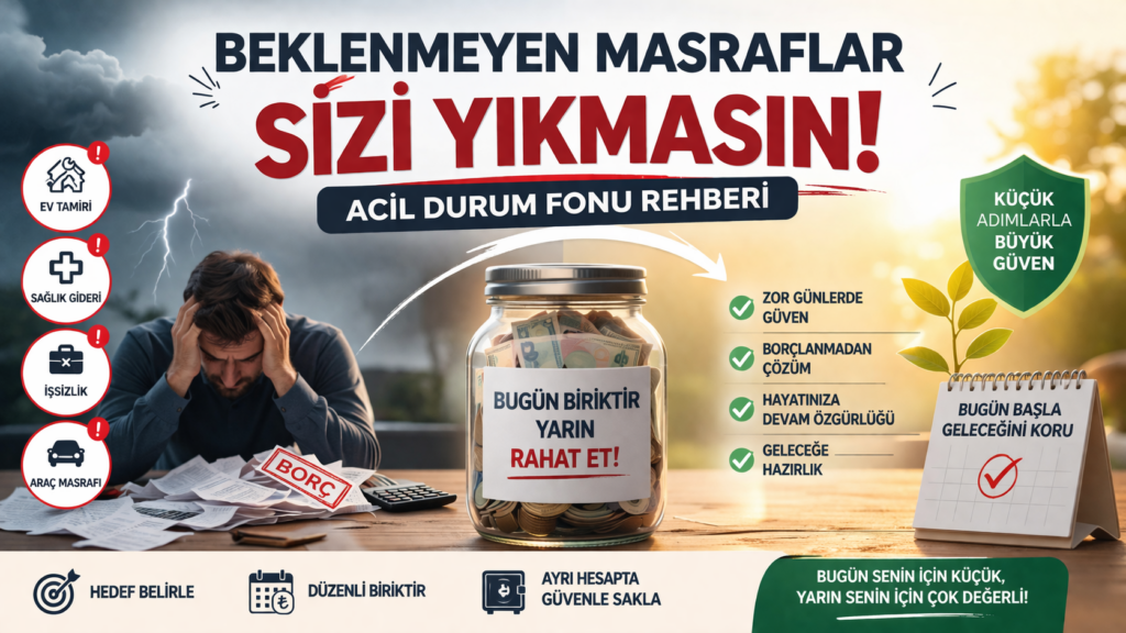 Acil Durum Fonu; Beklenmeyen Masraflar Sizi Yıkmasın! Acil Durum Fonu Rehberi