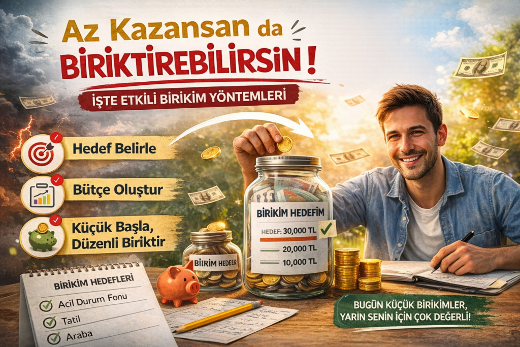 Birikim Yapmak, Neden ve Nasıl? Az Kazansan da Biriktirebilirsin! İşte Etkili Birikim Yöntemleri