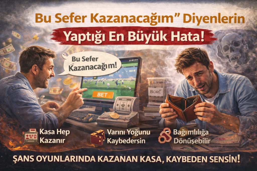 Bahis ve Şans Oyunları; Bu Sefer Kazanacağım” Diyenlerin Yaptığı En Büyük Hata!