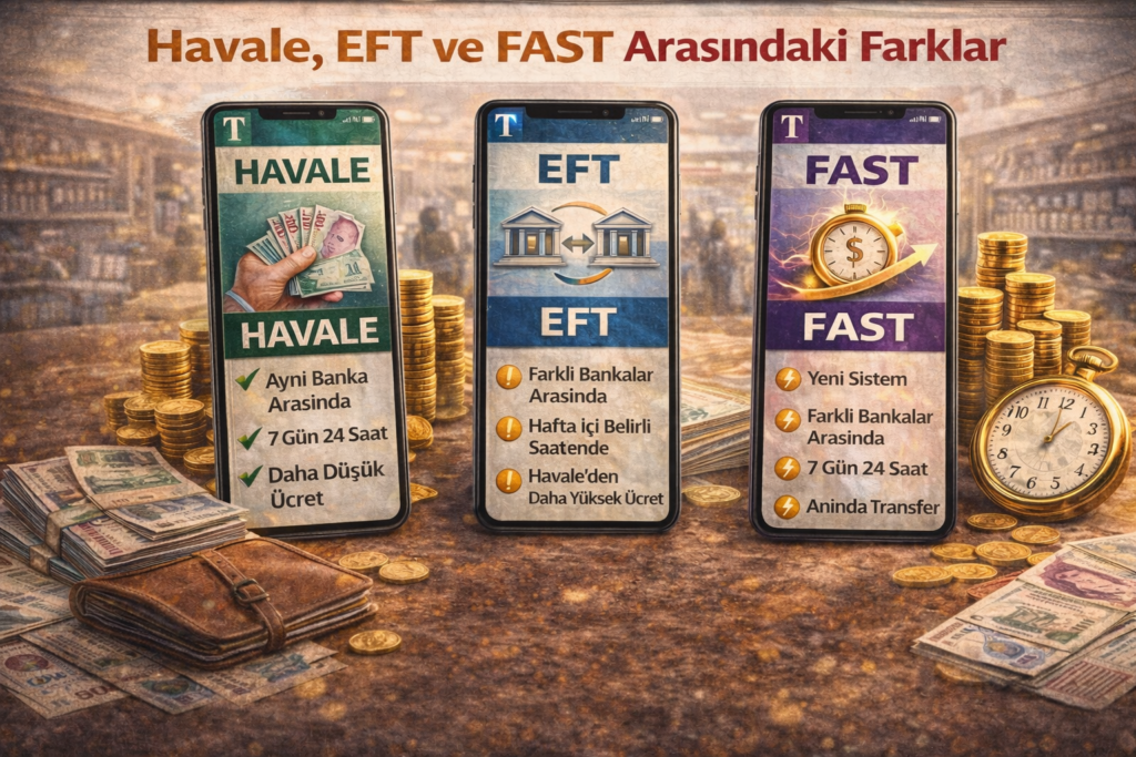 Para Transferi; Havale, EFT ve FAST Arasındaki Farklar