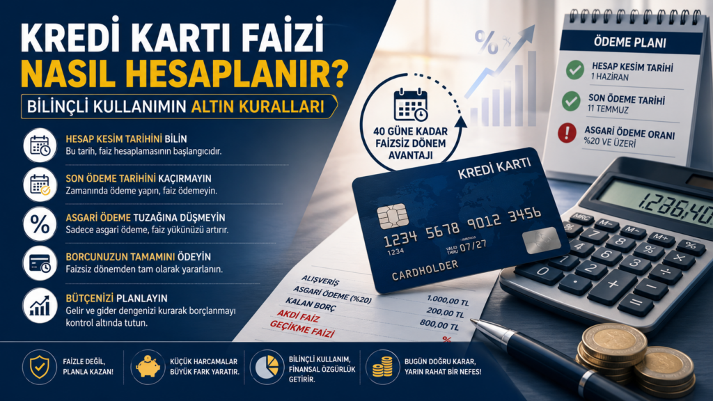 Kredi Kartı Faizi Nasıl Hesaplanır? Bilinçli Kullanımın Altın Kuralları