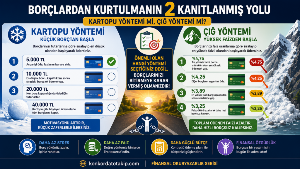 Borçlardan Kurtulmanın 2 Etkili Yolu: Kartopu ve Çığ Yöntemi Nasıl Uygulanır?