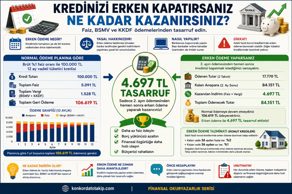 Kredi Erken Ödeme Avantajlı mı? Ne Kadar Tasarruf Edeceğinizi Öğrenin