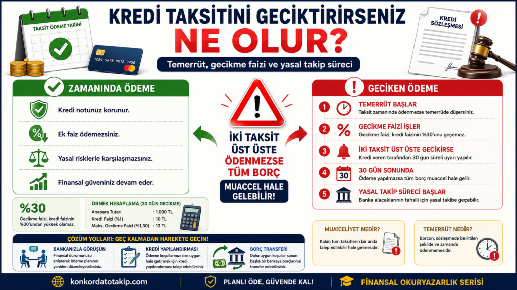 Kredi Taksitini Geciktirirseniz Ne Olur? Temerrüt ve Yasal Takip Sürecini Öğrenin