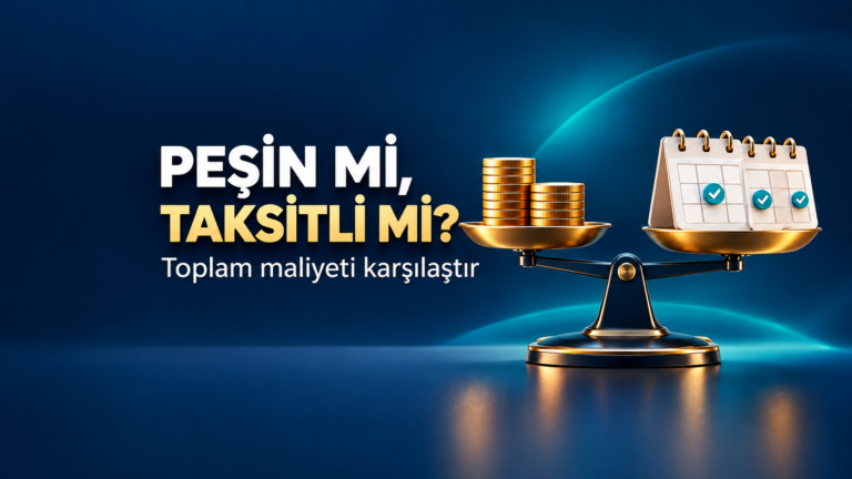 Peşin mi taksitli mi alışveriş maliyeti karşılaştırması