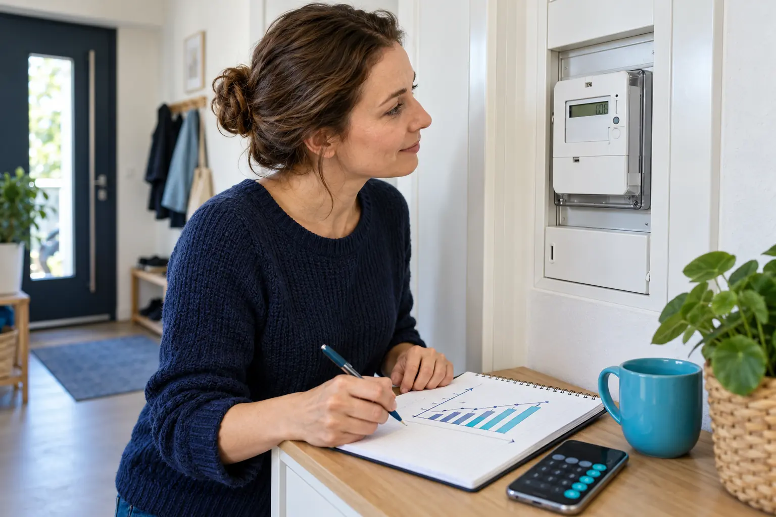 Elektrik sayacı endeksini ve faturadaki kWh tüketimini kontrol eden kişi