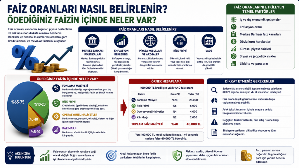 Faiz Oranları Nasıl Belirlenir? Ödediğiniz Faizin İçinde Neler Var?