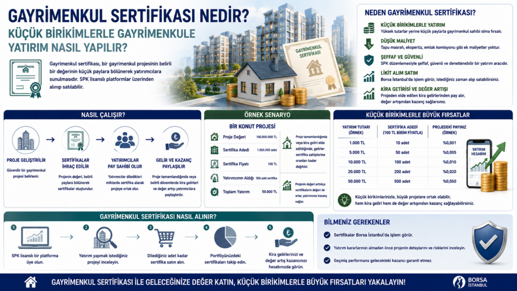 Gayrimenkul Sertifikası Nedir? Küçük Birikimlerle Gayrimenkule Yatırım Nasıl Yapılır?