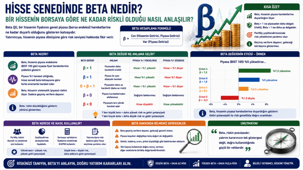 Hisse Senedinde Beta Nedir? Bir Hissenin Borsaya Göre Ne Kadar Riskli Olduğu Nasıl Anlaşılır?